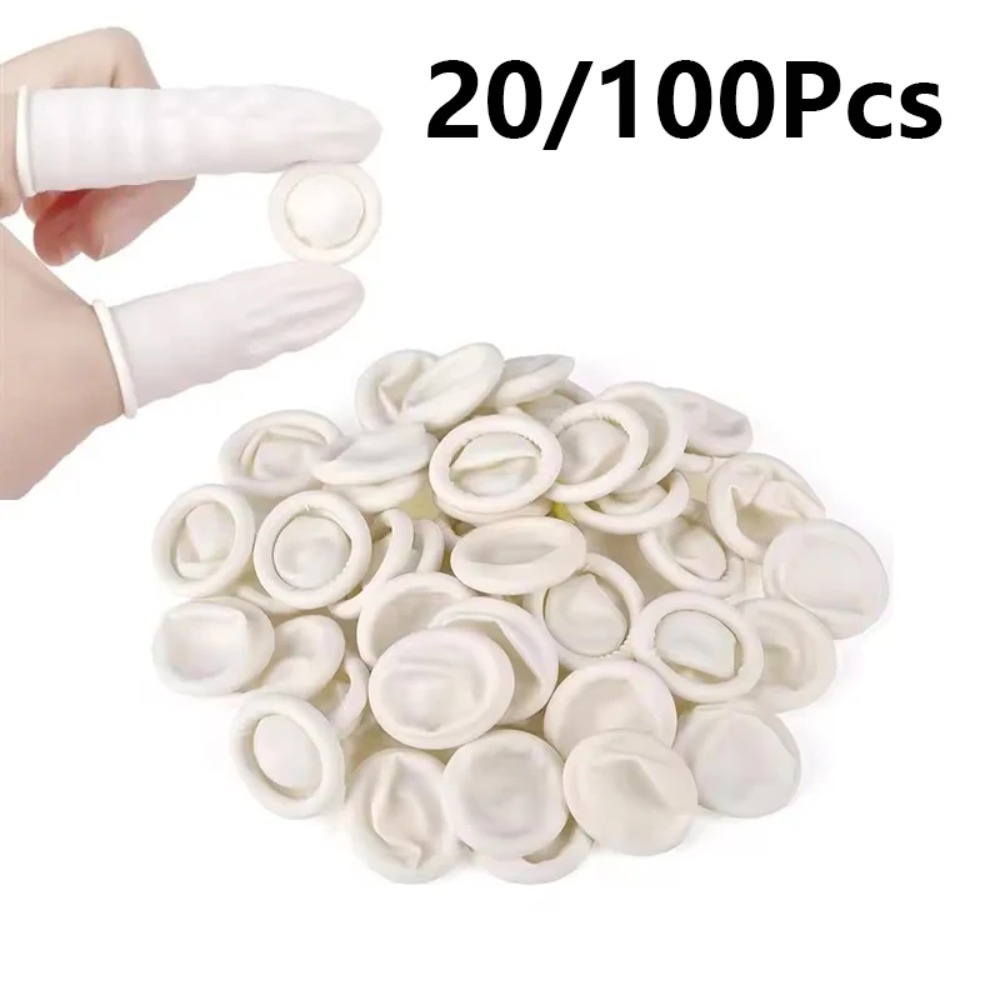 Latex Disposable Glove - 20 قطعة/100 قطعة من أغطية الأصابع