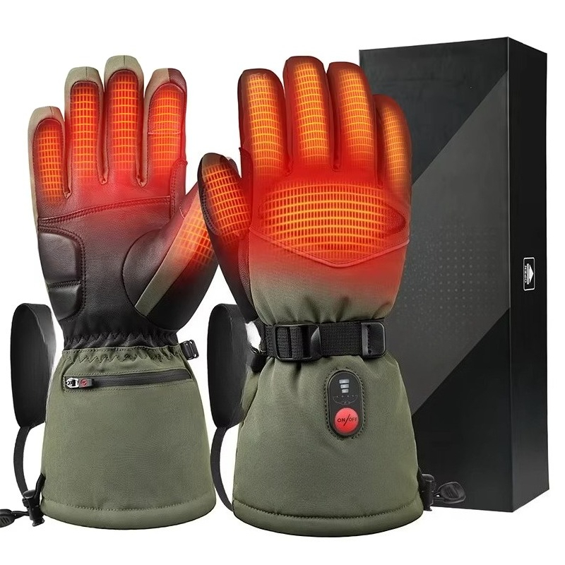 Ski Glove Waterproof - قفازات تزلج كهربائية خارجية مقاومة للانزلاق،