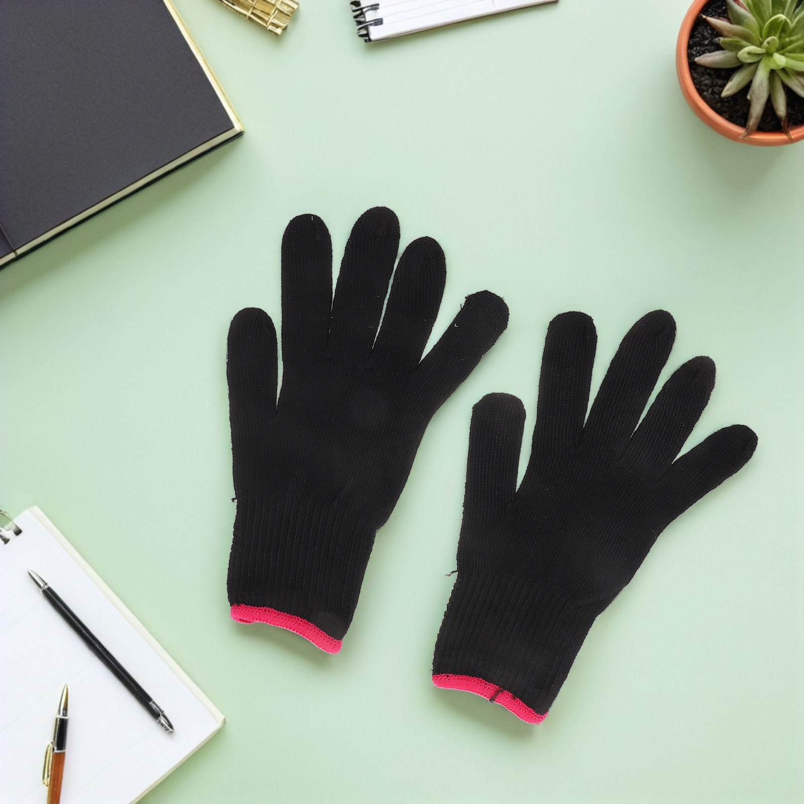 6 قطع من قفازات تصفيف الشعر ال - مراجعة Heat Resistant Glove وسعره