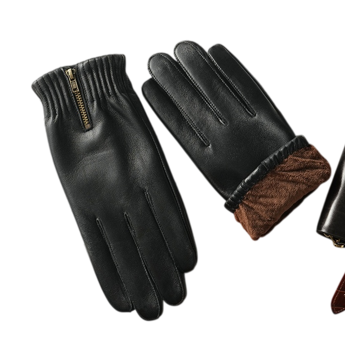 قفازات شتوية سميكة ودافئة بتصم - مراجعة Leather Driving Glove وسعره
